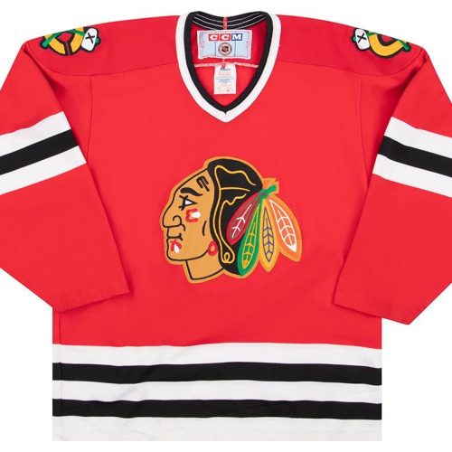 1990-96 CHICAGO BLACKHAWKS CCM JERSEY (AWAY) M