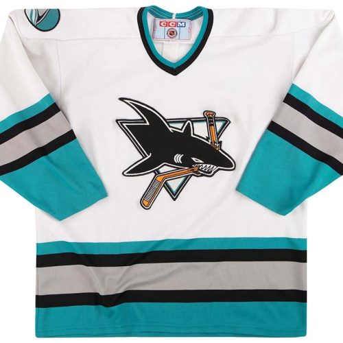 1991-97 SAN JOSE SHARKS CCM JERSEY (HOME) S