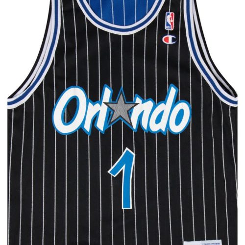 1995-98 ORLANDO MAGIC HARDAWAY #1 CHAMPION JERSEY (REVERSIBLE) M 6 1995 98MagicHardaway 1ChampionUSAReverse Front