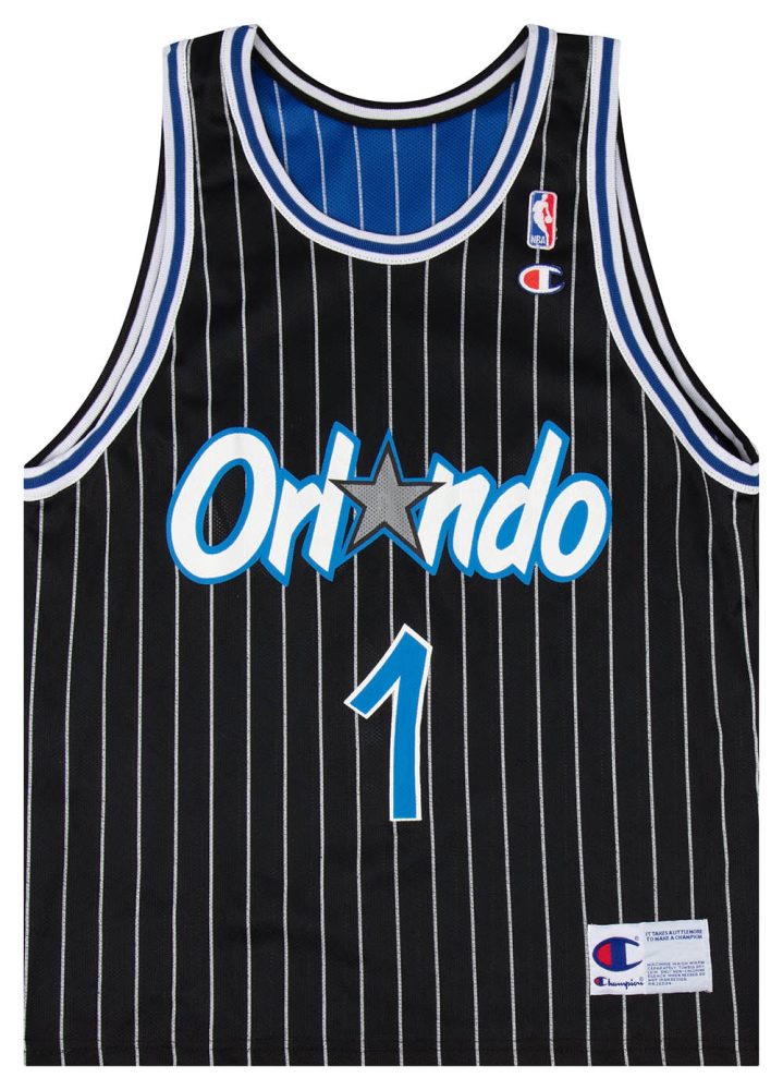 1995-98 ORLANDO MAGIC HARDAWAY #1 CHAMPION JERSEY (REVERSIBLE) M 3 1995 98MagicHardaway 1ChampionUSAReverse Front