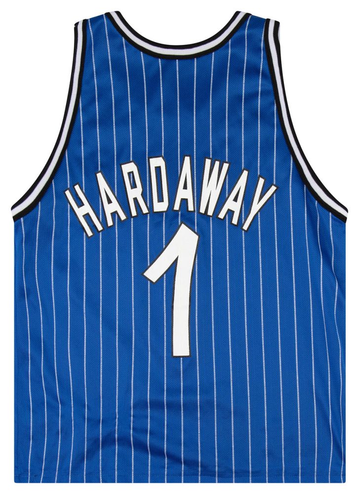 1995-98 ORLANDO MAGIC HARDAWAY #1 CHAMPION JERSEY (REVERSIBLE) M 2 1995 98MagicHardaway 1ChampionUSA Back
