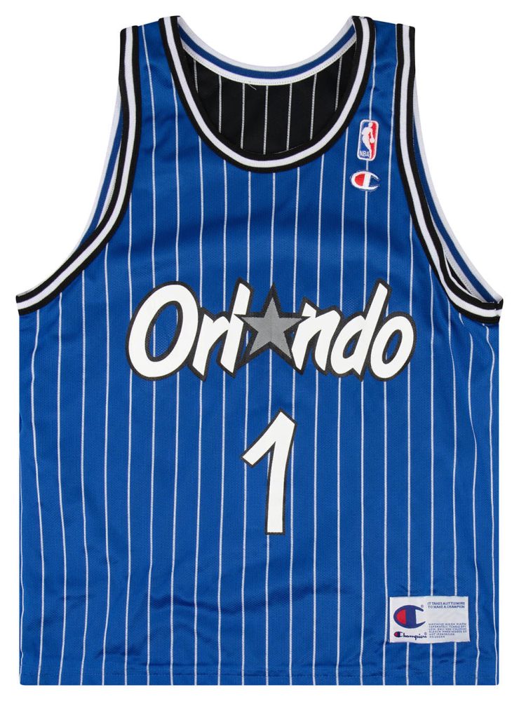 1995-98 ORLANDO MAGIC HARDAWAY #1 CHAMPION JERSEY (REVERSIBLE) M 1 1995 98MagicHardaway 1ChampionUSA Front