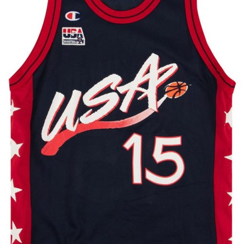 1996 USA OLAJUWON #15 CHAMPION JERSEY (AWAY) M