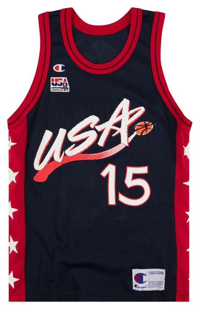 1996 USA OLAJUWON #15 CHAMPION JERSEY (AWAY) M 1 1996 usa olajuwon 15 champion away front 7386507b 8d72 4235 9ada 34926c412bee