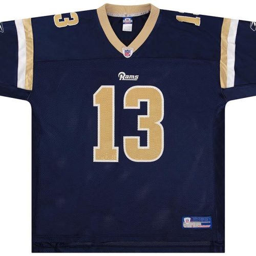 2002-03 ST. LOUIS RAMS WARNER #13 REEBOK ON FIELD JERSEY (HOME) L