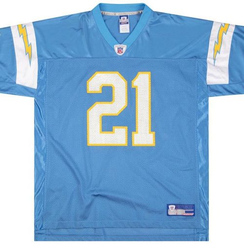2002-04 SAN DIEGO CHARGERS TOMLINSON #21 REEBOK ON FIELD JERSEY (ALTERNATE) Y