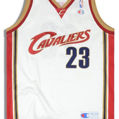 2003-10 CLEVELAND CAVALIERS JAMES #23 CHAMPION JERSEY (HOME) Y