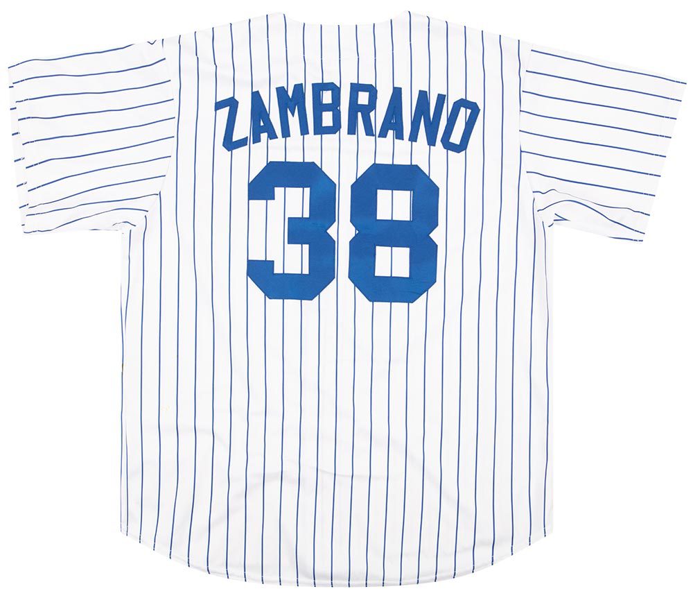 2004-08 CHICAGO CUBS ZAMBRANO #38 MAJESTIC JERSEY (HOME) XL 2 2004 08 cubs zambrano 38 majestic home back