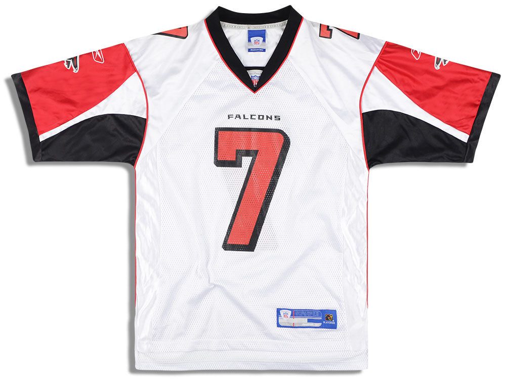 2005-06 ATLANTA FALCONS VICK #7 REEBOK ON FIELD JERSEY (AWAY) S 1 2005 06 falcons vick 7 reebok away front 35cf83e5 e0ab 4c0f 8a91 5e31cc1450e4