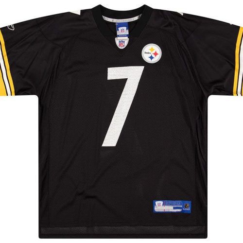 2005-06 PITTSBURGH STEELERS ROETHLISBERGER #7 REEBOK ON FIELD JERSEY (HOME) Y