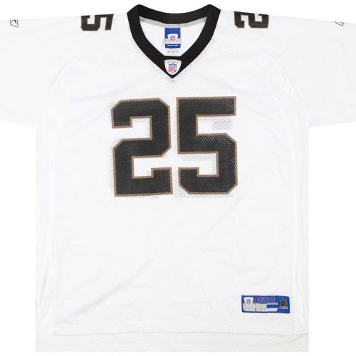 2006 NEW ORLEANS SAINTS BUSH #25 REEBOK ON FIELD JERSEY (AWAY) L