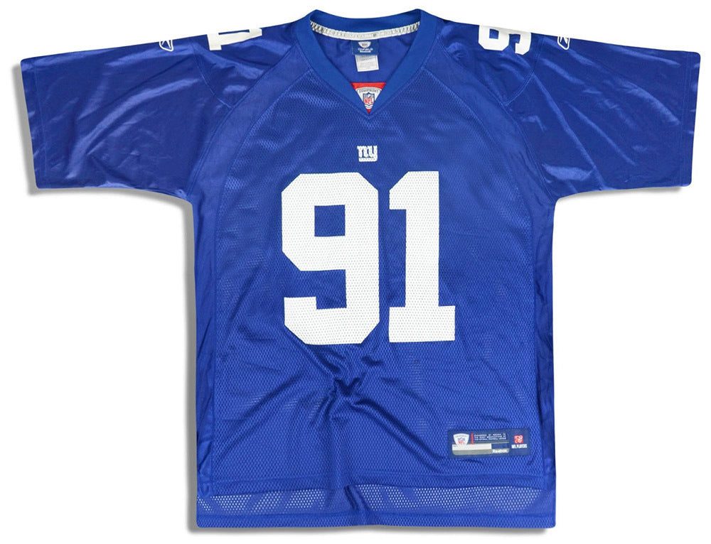 2008 NEW YORK GIANTS TUCK #91 REEBOK ON FIELD JERSEY (HOME) L 1 2008 giants tuck 91 reebok home front 4 30a56a58 80ff 4264 9ce0 812ce95fc822