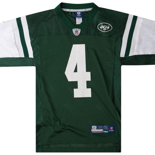 2008 NEW YORK JETS FAVRE #4 REEBOK ON FIELD JERSEY (HOME) XL