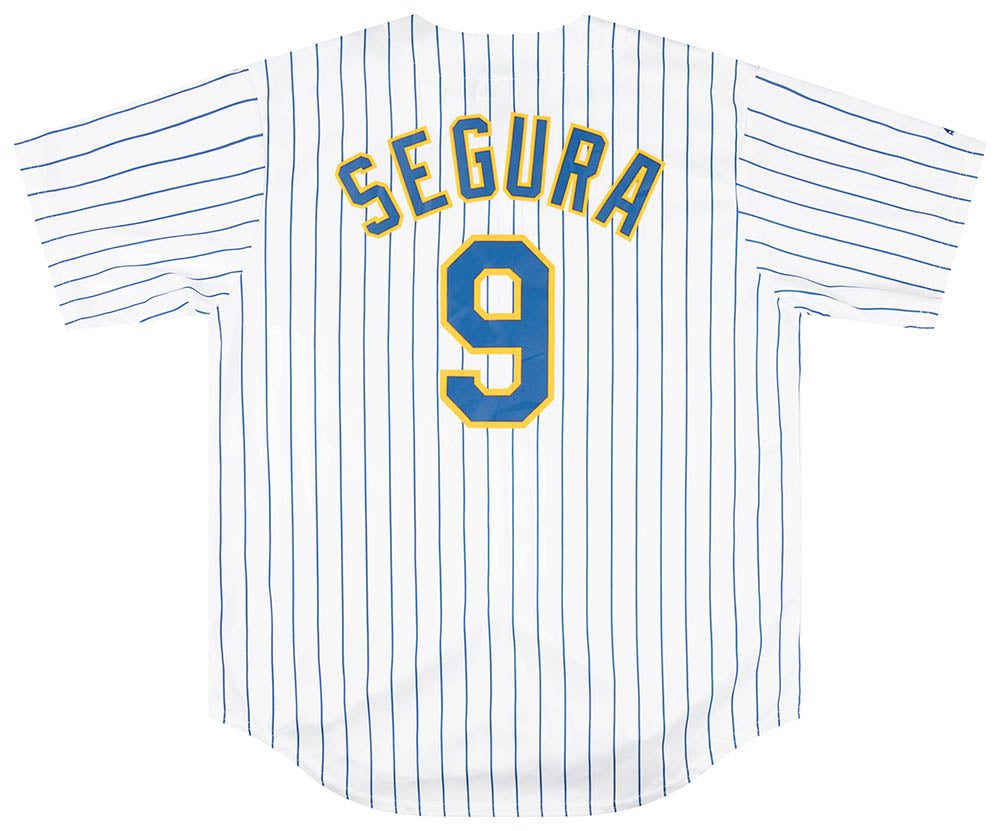 2012-15 MILWAUKEE BREWERS SEGURA #9 MAJESTIC JERSEY (HOME) XL 2 2012 15BrewersSegura 9MajesticHome Back
