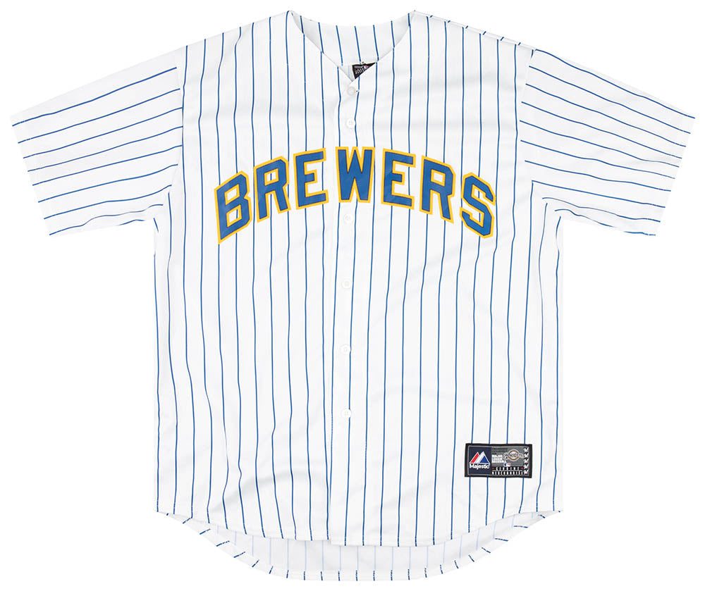 2012-15 MILWAUKEE BREWERS SEGURA #9 MAJESTIC JERSEY (HOME) XL 1 2012 15BrewersSegura 9MajesticHome Front