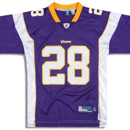 2008-11 MINNESOTA VIKINGS PETERSON #28 REEBOK ON FIELD JERSEY (HOME) L