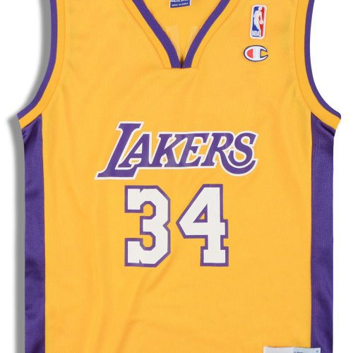 1999-02 LA LAKERS O'NEAL #34 CHAMPION JERSEY (HOME) Y