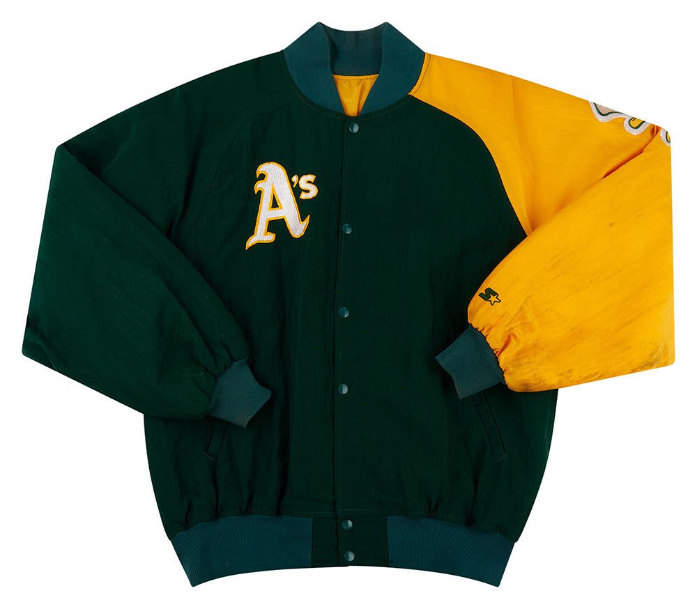1990's OAKLAND ATHLETICS STARTER DUGOUT JACKET XL 1 ATHJ9001Front