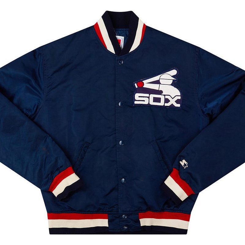 1980's CHICAGO WHITE SOX STARTER SATIN VARSITY JACKET M