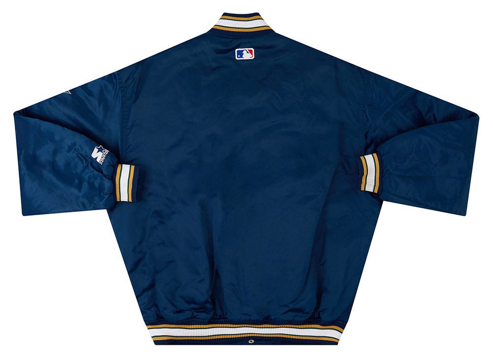 1994-99 MILWAUKEE BREWERS STARTER SATIN VARSITY JACKET L 2 AmericanSportJackets17