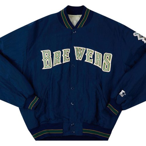 1994-99 MILWAUKEE BREWERS STARTER VARSITY JACKET L