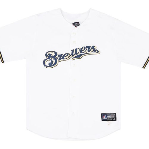 2009-15 MILWAUKEE BREWERS BRAUN #8 MAJESTIC JERSEY (HOME) Y