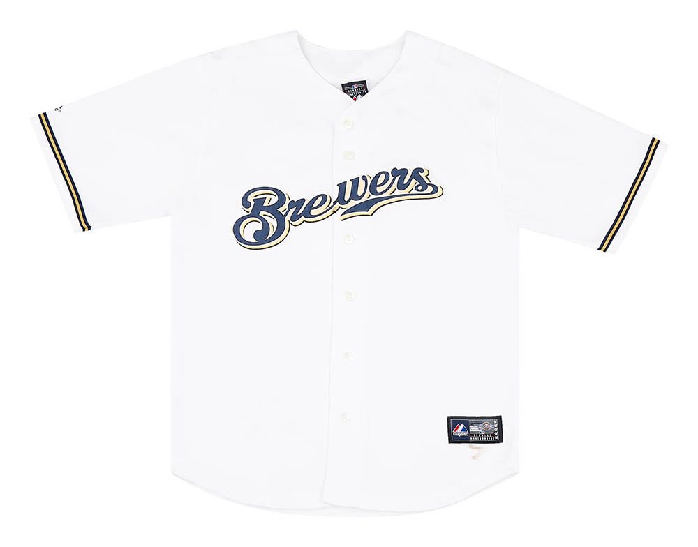2009-15 MILWAUKEE BREWERS BRAUN #8 MAJESTIC JERSEY (HOME) Y 1 BREH0901Front