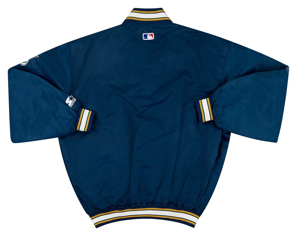 1994-99 MILWAUKEE BREWERS STARTER SATIN VARSITY JACKET XXL 2 BREJ9401Back
