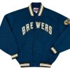 1994-99 MILWAUKEE BREWERS STARTER SATIN VARSITY JACKET XXL 5 BREJ9401Front