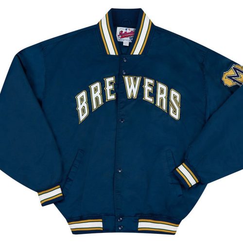 1994-99 MILWAUKEE BREWERS STARTER SATIN VARSITY JACKET XXL