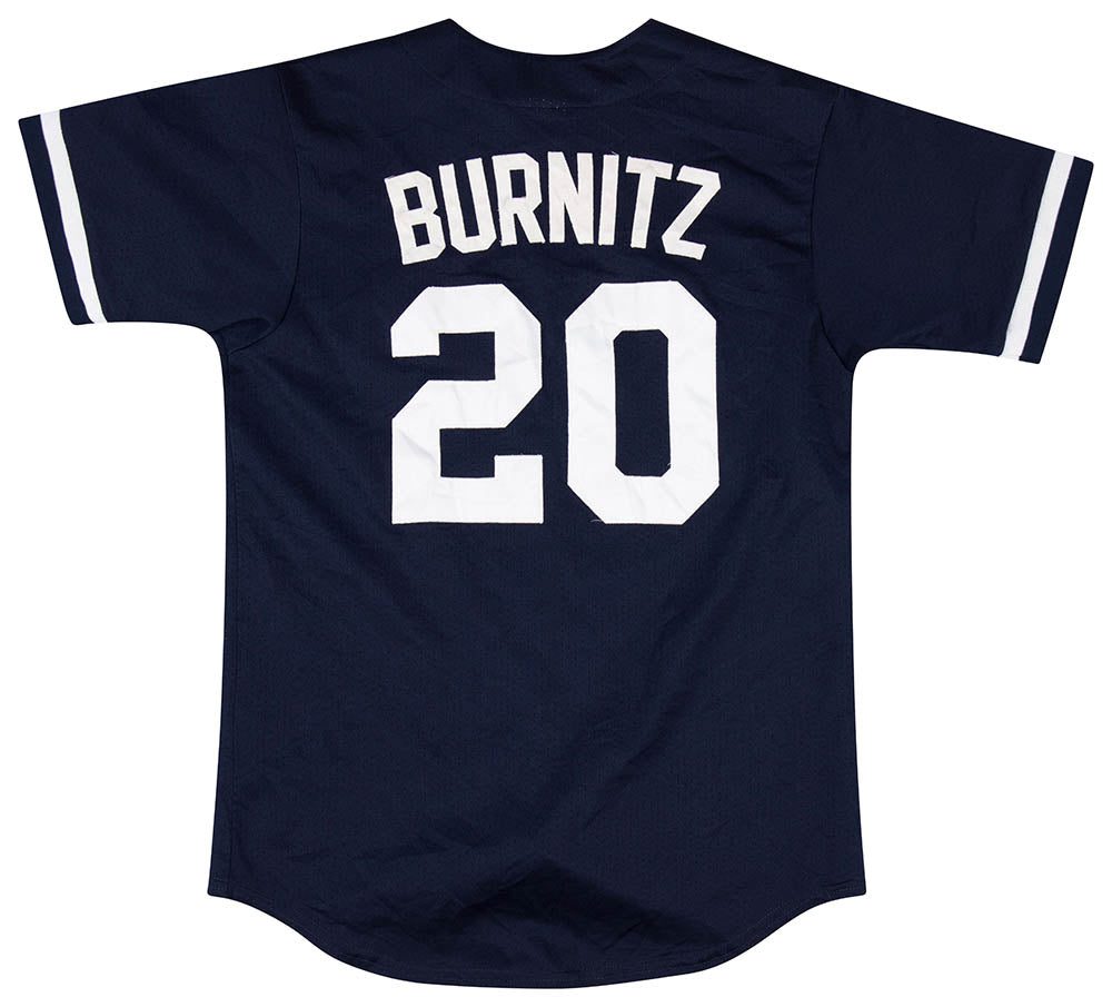 1996-01 MILWAUKEE BREWERS BURNITZ #20 MAJESTIC JERSEY M 2 BRET9601Back