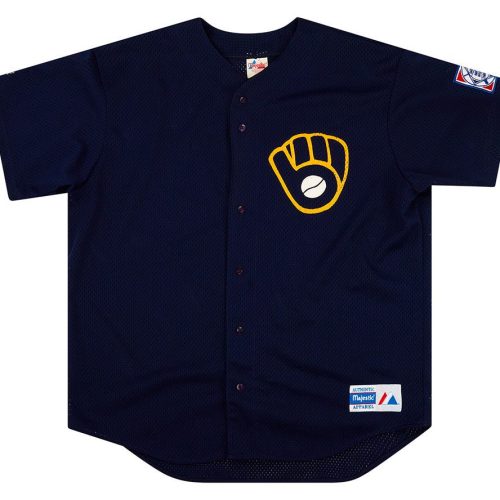 1990's MILWAUKEE BREWERS #9 MAJESTIC TRAINING JERSEY XL
