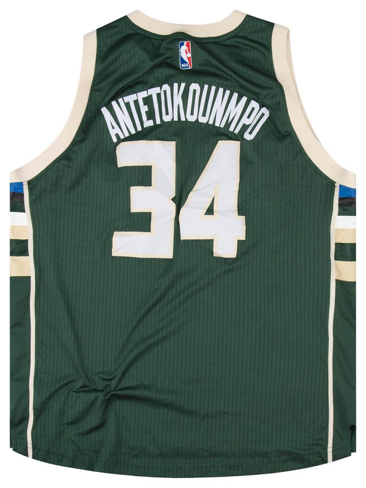 2015-17 MILWAUKEE BUCKS ANTETOKOUNMPO #34 ADIDAS SWINGMAN JERSEY (AWAY) Y 2 BUCA1501Back