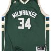 2015-17 MILWAUKEE BUCKS ANTETOKOUNMPO #34 ADIDAS SWINGMAN JERSEY (AWAY) Y 4 BUCA1501Front