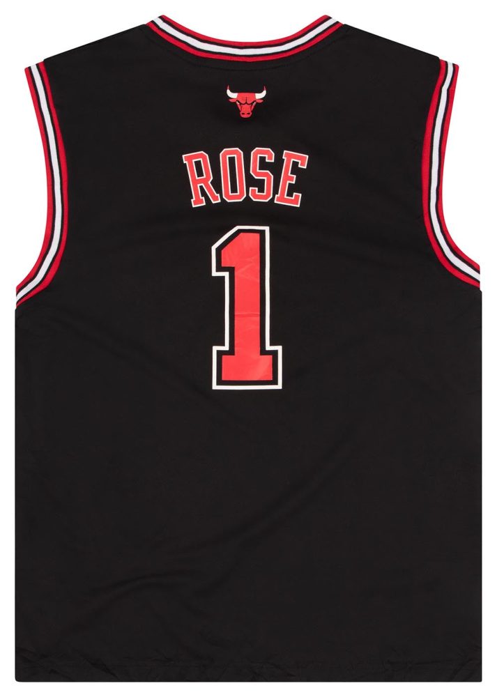 2010-14 CHICAGO BULLS ROSE #1 ADIDAS JERSEY (ALTERNATE) M 2 BULT1014Back