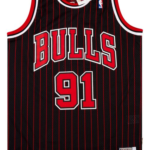 1995-96 CHICAGO BULLS RODMAN #91 ADIDAS HARDWOOD CLASSICS JERSEY (ALTERNATE) L - W/TAGS