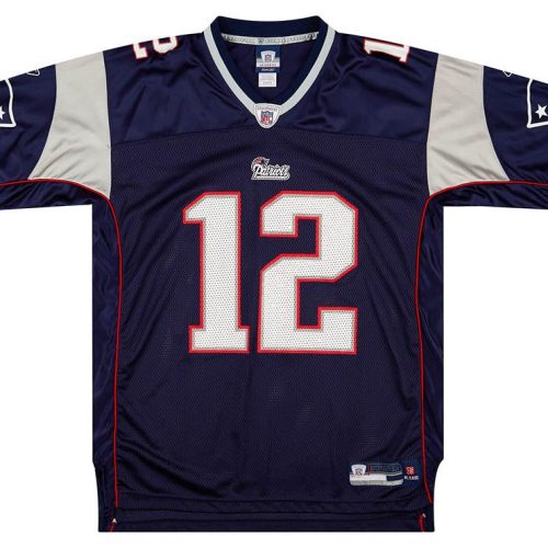 2007 NEW ENGLAND PATRIOTS BRADY #12 REEBOK ON FIELD JERSEY (HOME) XL