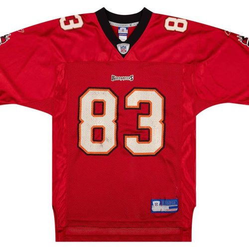 2002-03 TAMPA BAY BUCCANEERS JUREVICIUS #83 REEBOK ON FIELD JERSEY (HOME) M