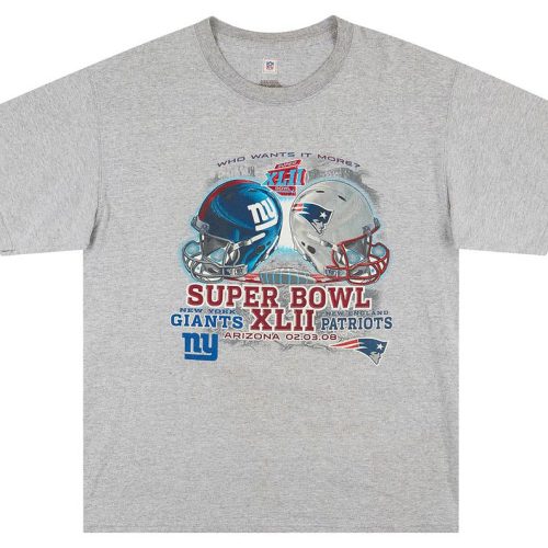 2008 SUPER BOWL XLII GRAPHIC TEE L