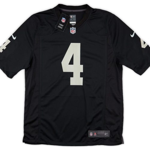 2020-22 LAS VEGAS RAIDERS CARR #4 NIKE GAME JERSEY (HOME) XL - W/TAGS