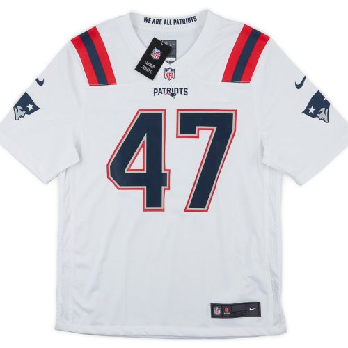 2020-21 NEW ENGLAND PATRIOTS JOHNSON #47 NIKE GAME JERSEY (AWAY) L - W/TAGS