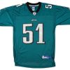 2007 PHILADELPHIA EAGLES SPIKES #51 REEBOK ON FIELD JERSEY (HOME) L 4 CAS 13 07 OLB 3
