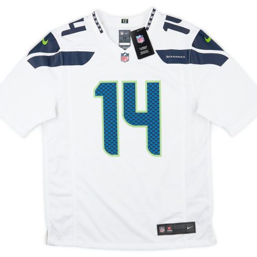 2019-23 SEATTLE SEAHAWKS METCALF #14 NIKE GAME JERSEY (AWAY) L - W/TAGS