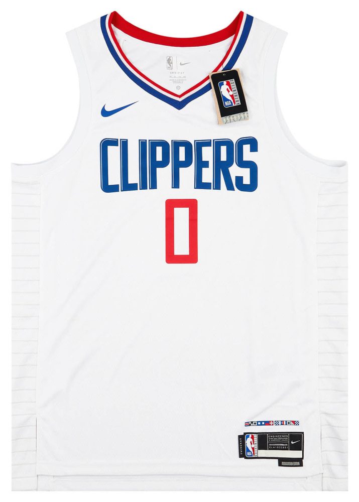 2023 LA CLIPPERS WESTBROOK #0 NIKE SWINGMAN JERSEY (HOME) XL - W/TAGS 1 CAS 54