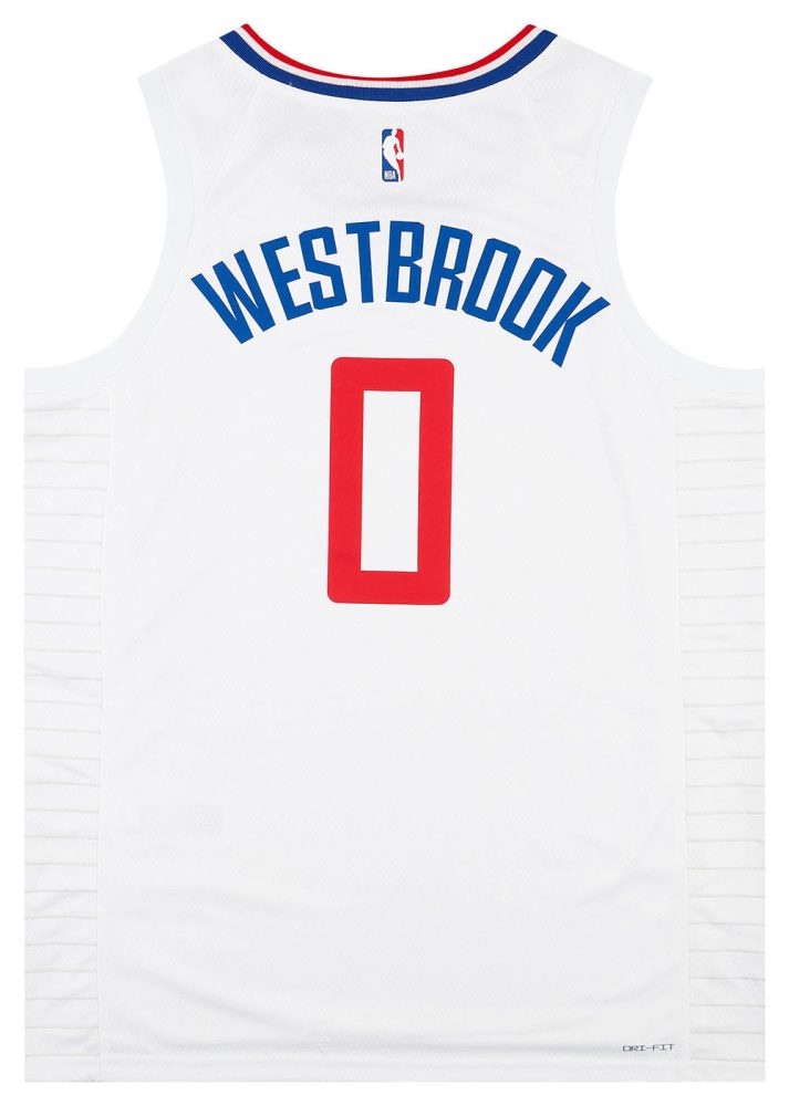 2023 LA CLIPPERS WESTBROOK #0 NIKE SWINGMAN JERSEY (HOME) XL - W/TAGS 2 CAS 55