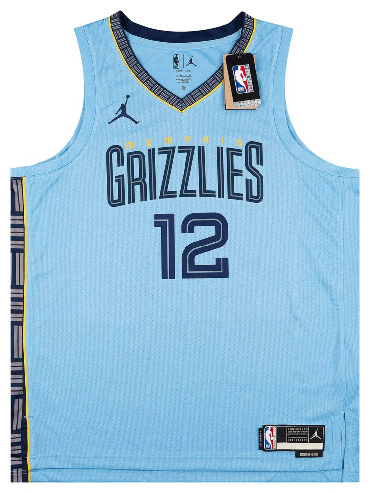 2022-23 MEMPHIS GRIZZLIES MORANT #12 NIKE SWINGMAN JERSEY (ALTERNATE) Y - W/TAGS 1 CAS 64