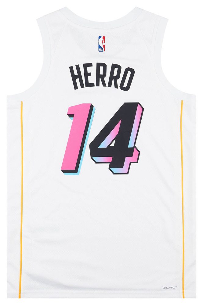 2022-23 MIAMI HEAT HERRO #14 NIKE SWINGMAN JERSEY (ALTERNATE) M - W/TAGS 2 CAS 79