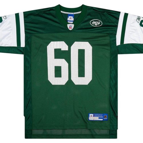 2006 NEW YORK JETS FERGUSON #60 REEBOK ON FIELD JERSEY (HOME) L