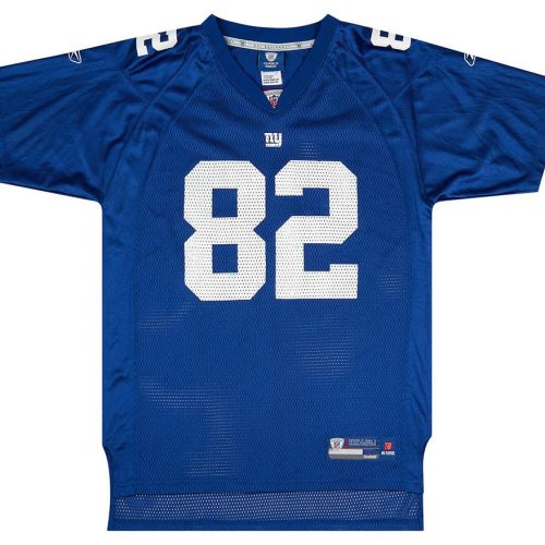 2008 NEW YORK GIANTS MANNINGHAM #82 REEBOK ON FIELD JERSEY (HOME) Y