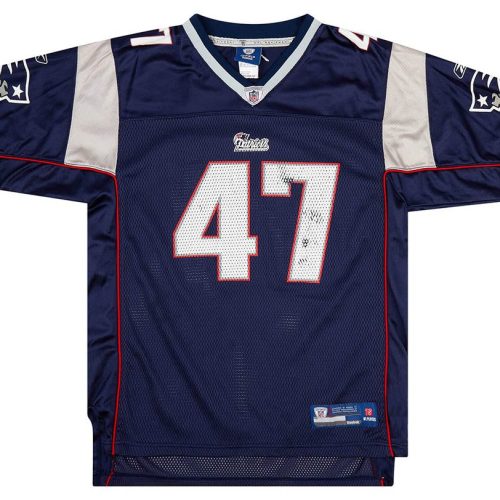 2008 NEW ENGLAND PATRIOTS LYNCH #47 REEBOK ON FIELD JERSEY (HOME) Y